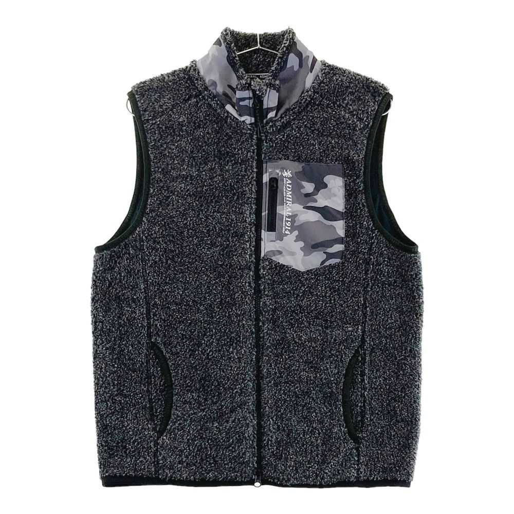 サイズ：L ADMIRAL アドミラル ボア ジップベスト グレー系