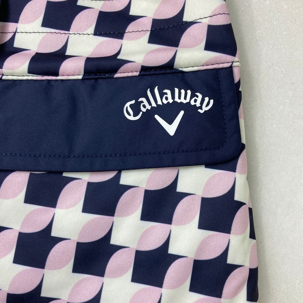 サイズ：L CALLAWAY キャロウェイ 中綿スカート 総柄 ネイビー系