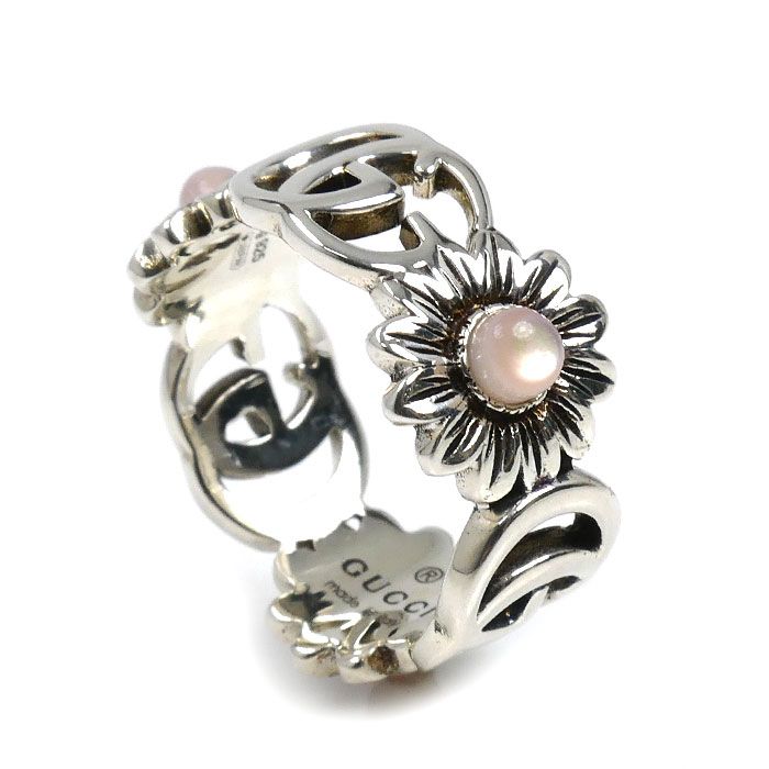 GUCCI グッチ シルバー925 ダブルG フラワー リング・指輪 527394
