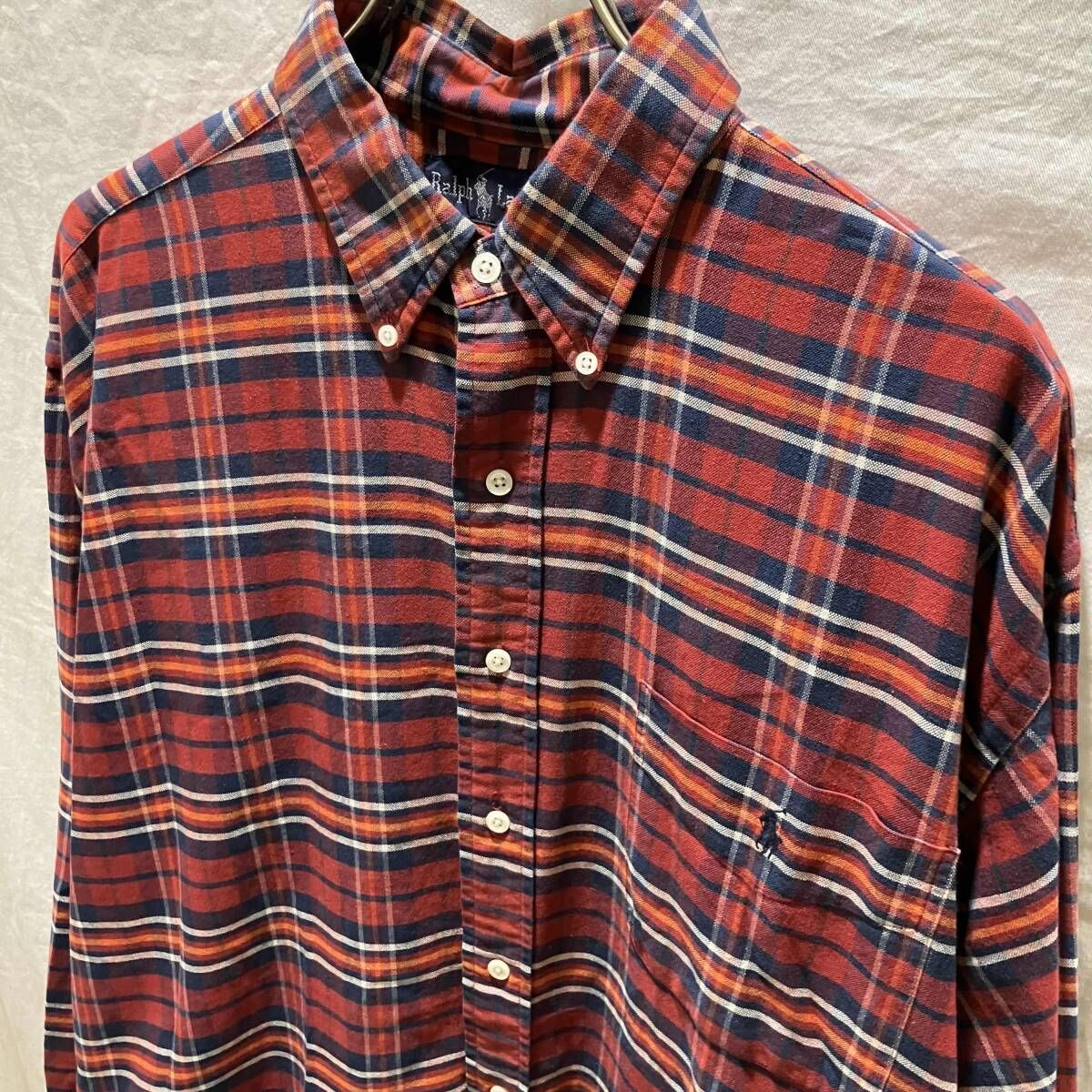 90s POLO RALPH LAUREN THE BIG SHIRT長袖シャツ チェック size L