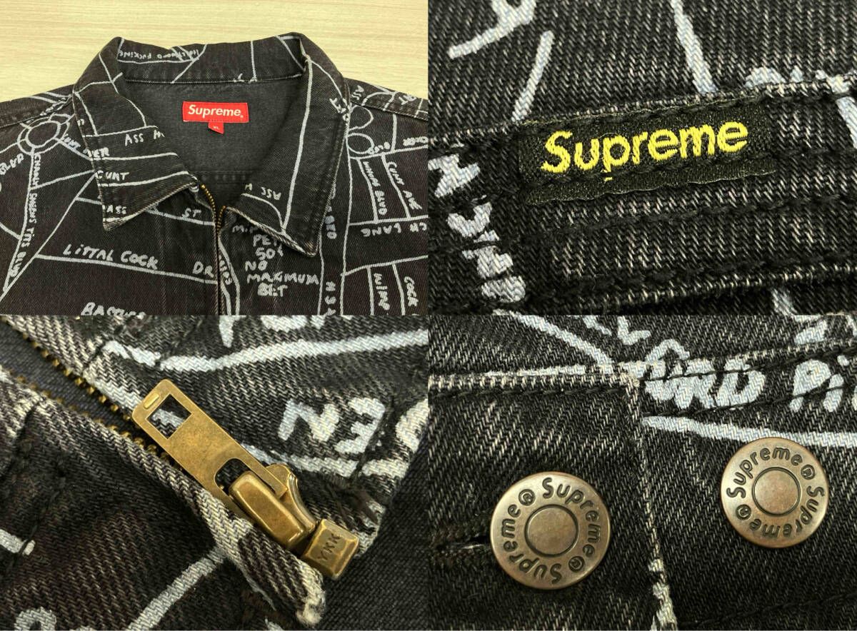 Supreme シュプリーム ゴンズマップ柄 ワーク デニムジャケット Gonz
