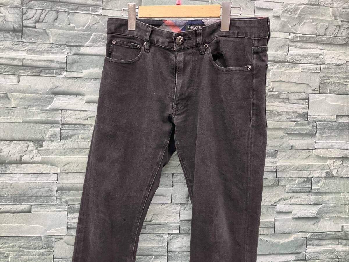 BURBERRY BLACK LABEL/ジーンズ/ブラックデニム/Mサイズ/黒/バーバリー