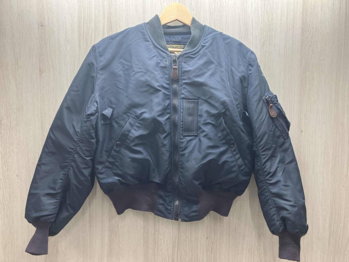 U S AIR FORCE B 15 C フライトジャケット MIL J 6251 古着 ミリタリージャケット ナイロン 中綿 襟 裾 袖口リブ SCOVILLジッパー 36