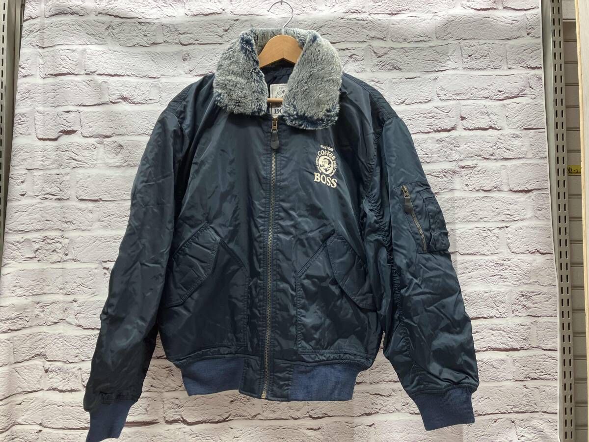 SUNTORY BOSS ドカジャン サントリー ボス ネイビー 替え襟付き サイズ