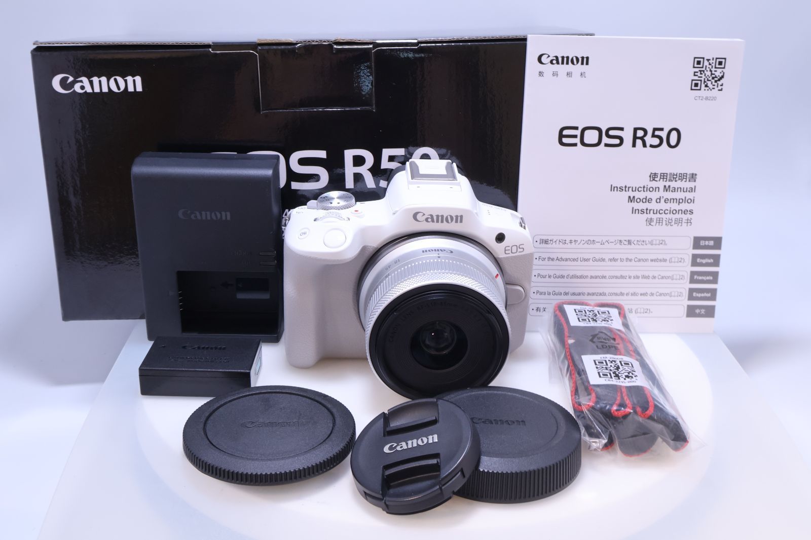 ほぼ新品】Canon EOS R50 標準ズームレンズキット(RF-S18-45) ホワイト