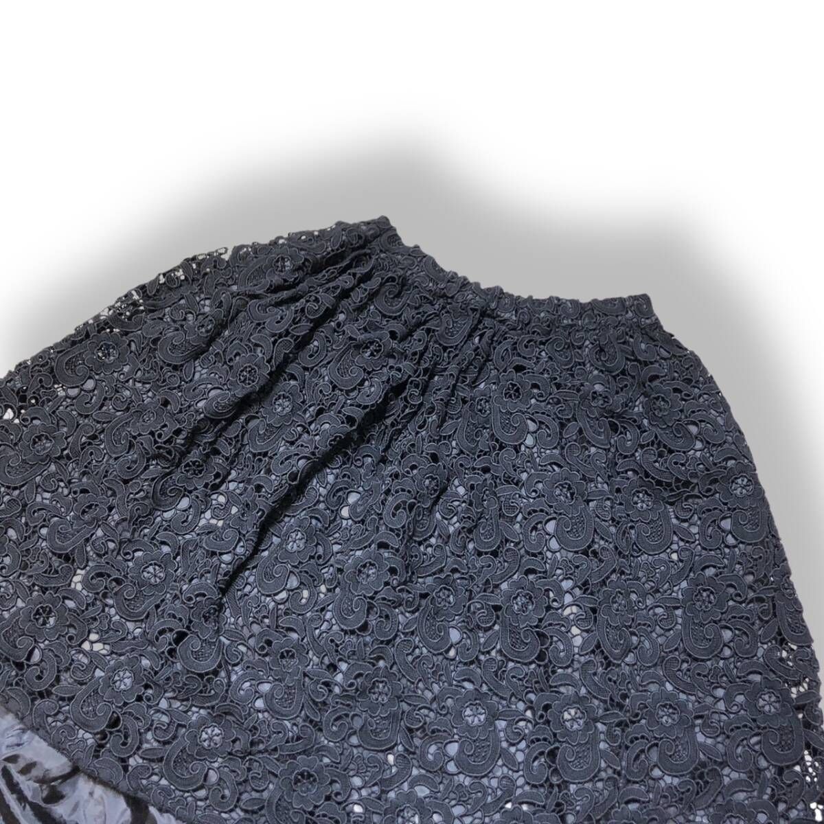 23ss COMME des GARCONS COMME des GARCONS スカート 製品染めレース