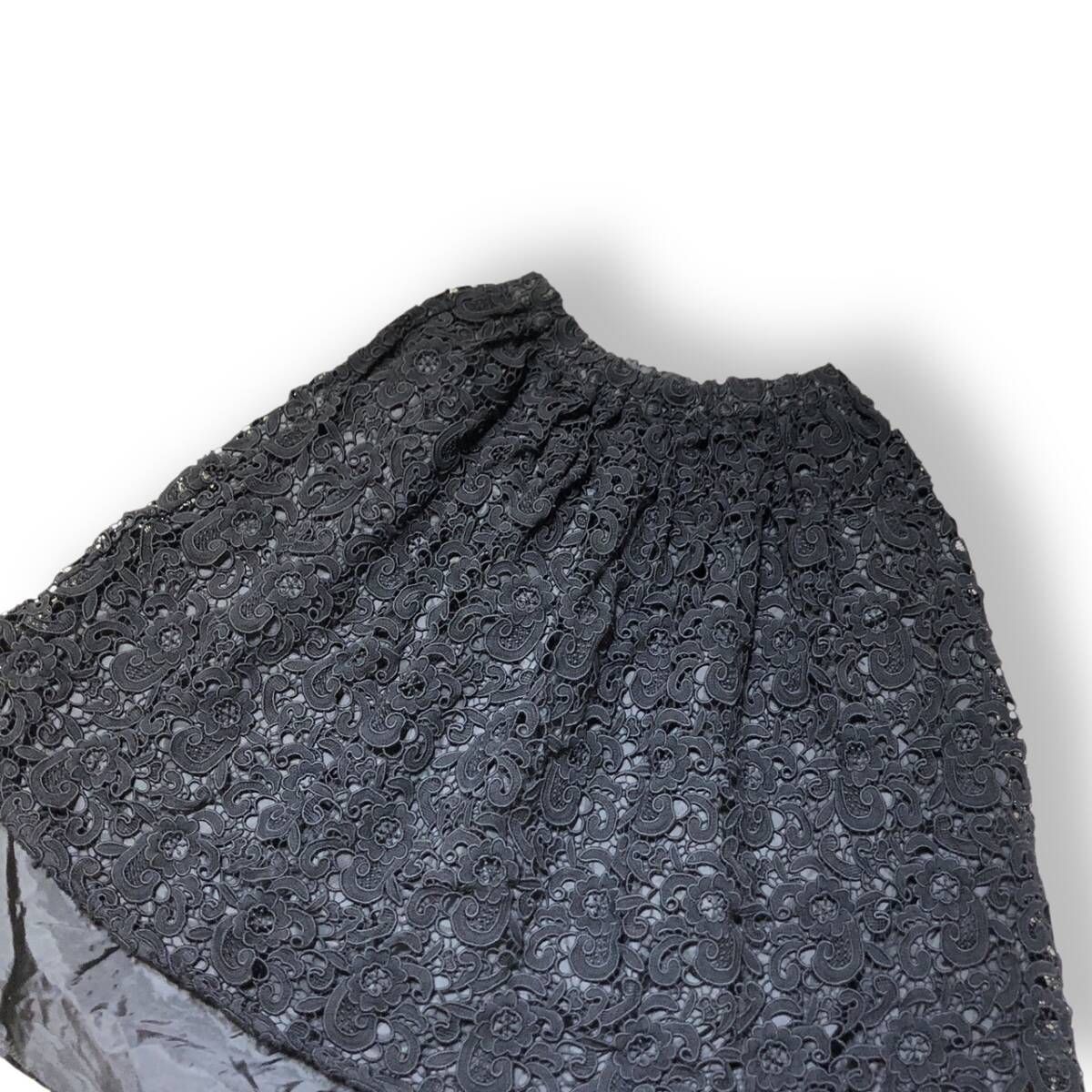 23ss COMME des GARCONS COMME des GARCONS スカート 製品染めレース