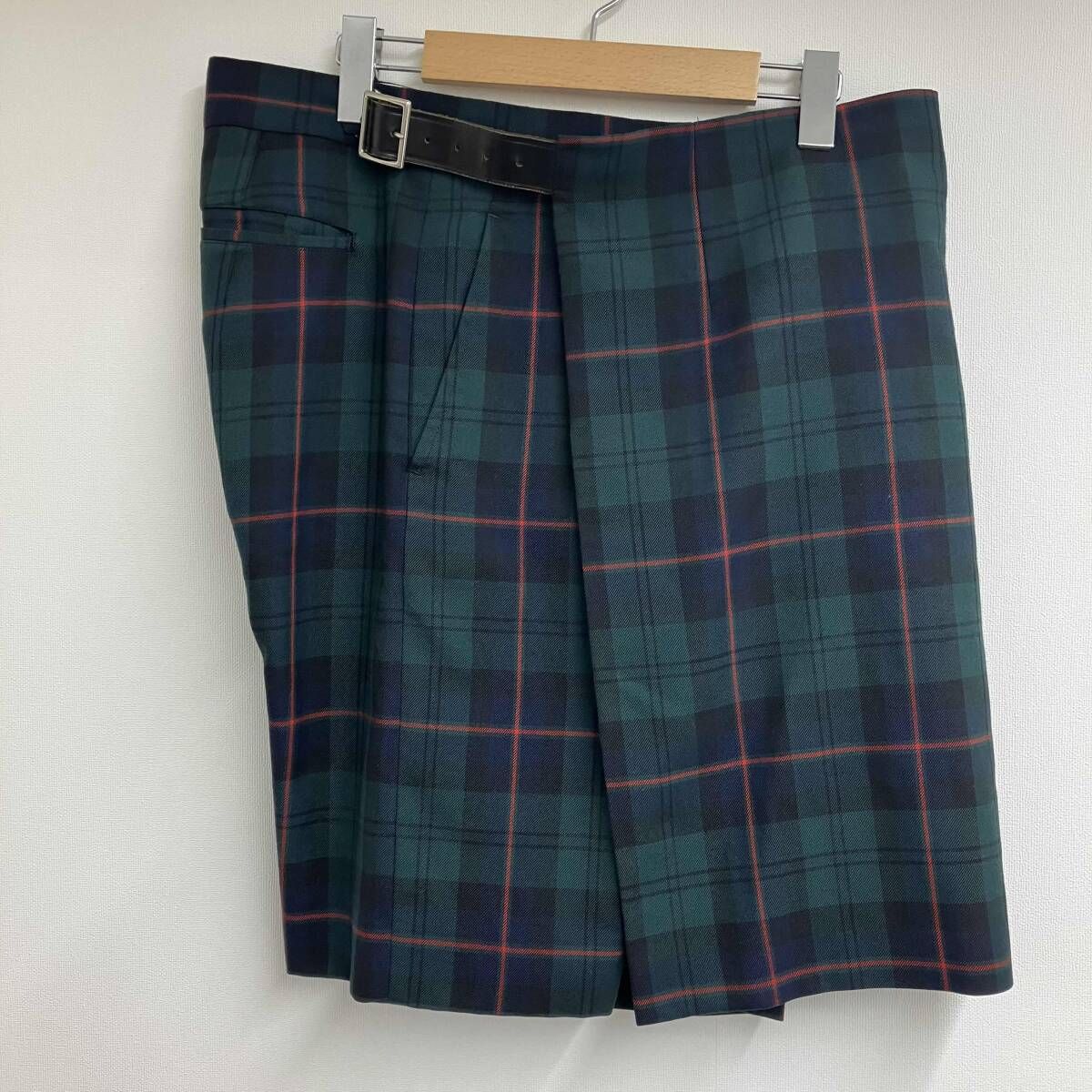 COMMEdes GARCONS HOMME PLPD A 015 プリーツタータンチェックキュロット