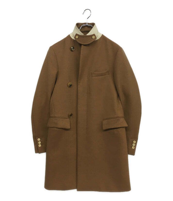 SACAI 16AW ムートン切替ウールチェスターコート 1サイズ 16aw sacai ムートン切替コート コート 1サイズ ブラウン 16-01059M
