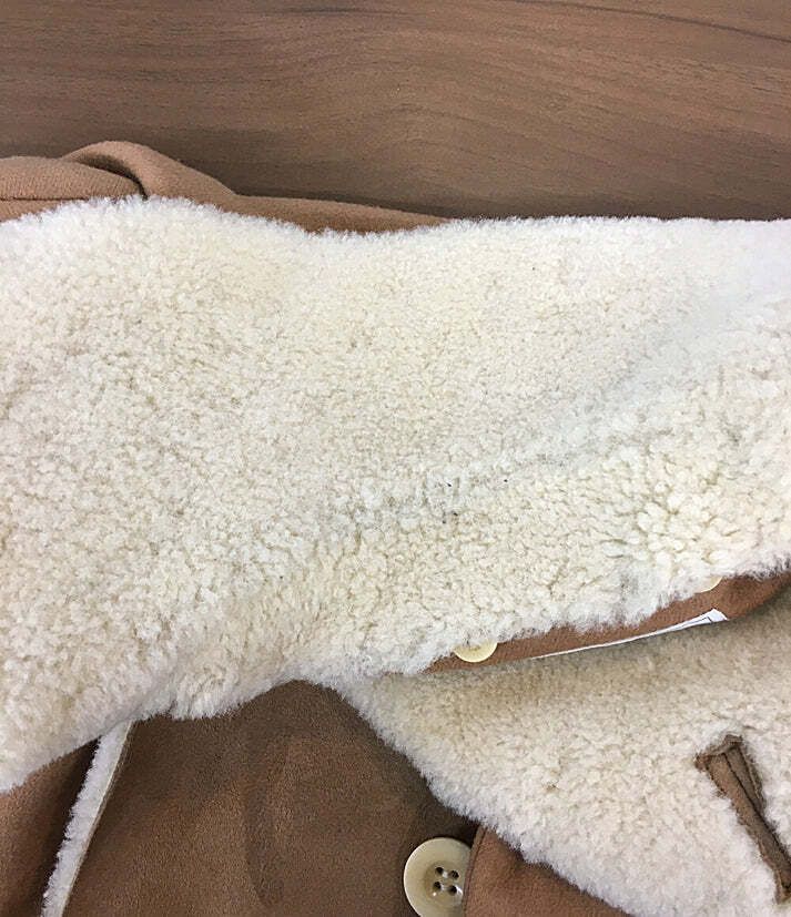 16aw sacai ムートン切替コート コート 1サイズ ブラウン 16-01059M