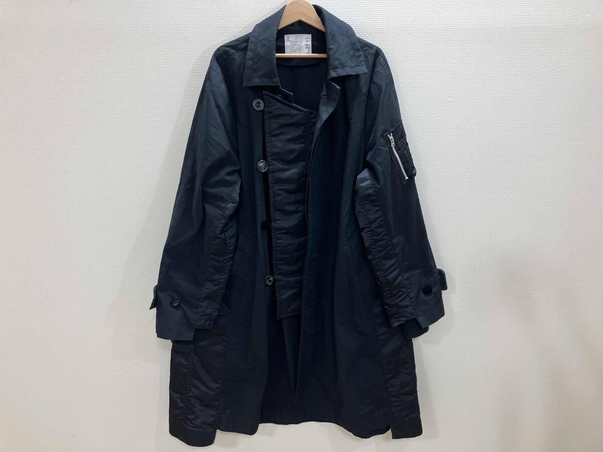 sacai サカイ 21-02591M デザインコート ロングゴート ロングコート