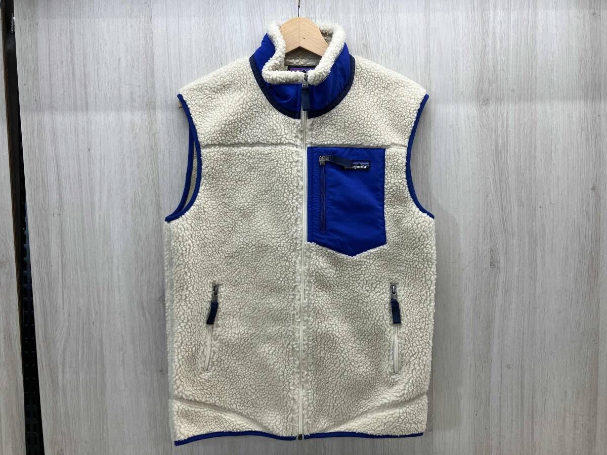冬 patagonia パタゴニア アイボリー×ブルー S