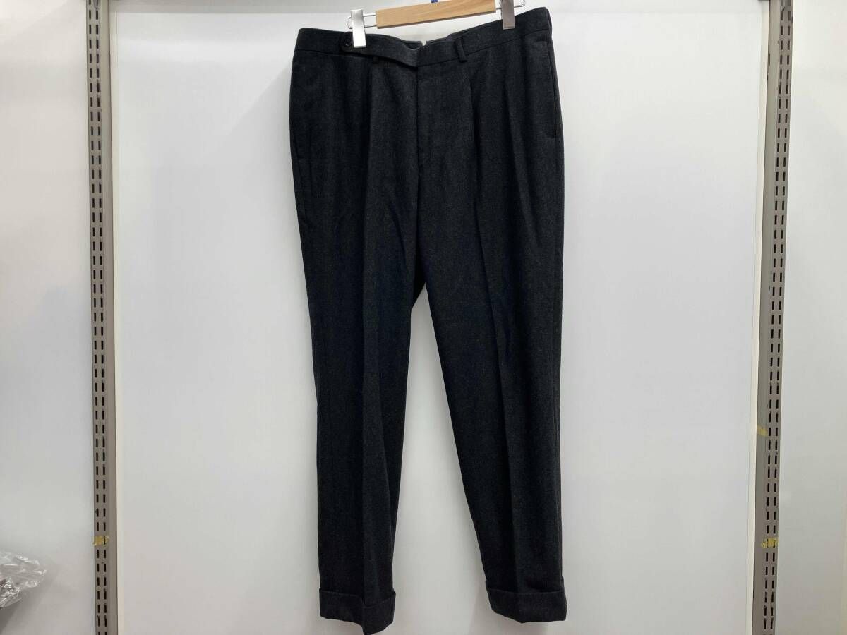 BEAMS F ビームス カノニコ フランネル 1プリーツ スラックス グレー 21-23-1337-015 ウール サイズ52