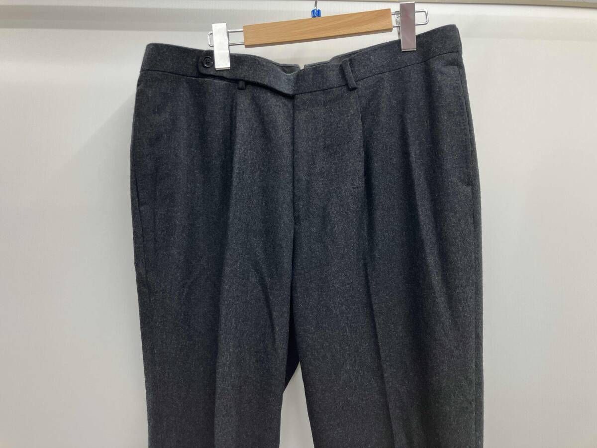 BEAMS F ビームス カノニコ フランネル 1プリーツ スラックス グレー 21 23 1337 015 ウール サイズ52