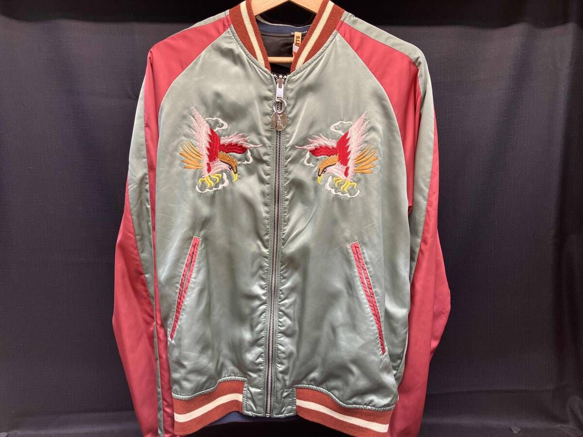 リバーシブル/サテン DIESEL スカジャン/スタジャン カーキ サイズ：M