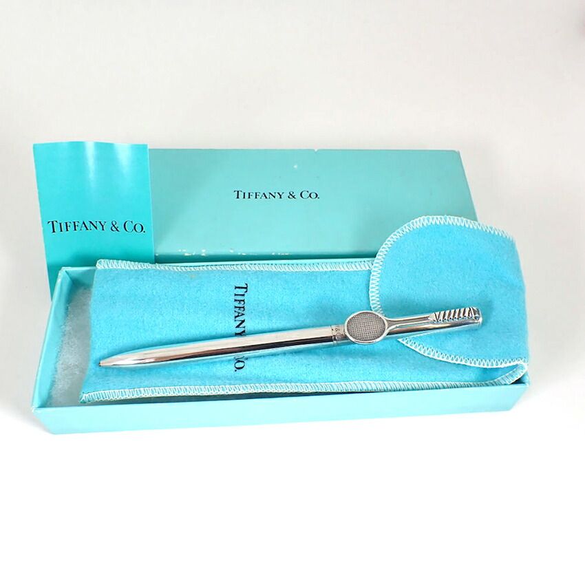 ティファニー/925/テニス/ラケット/ツイスト式/ボールペン/箱/j105-9