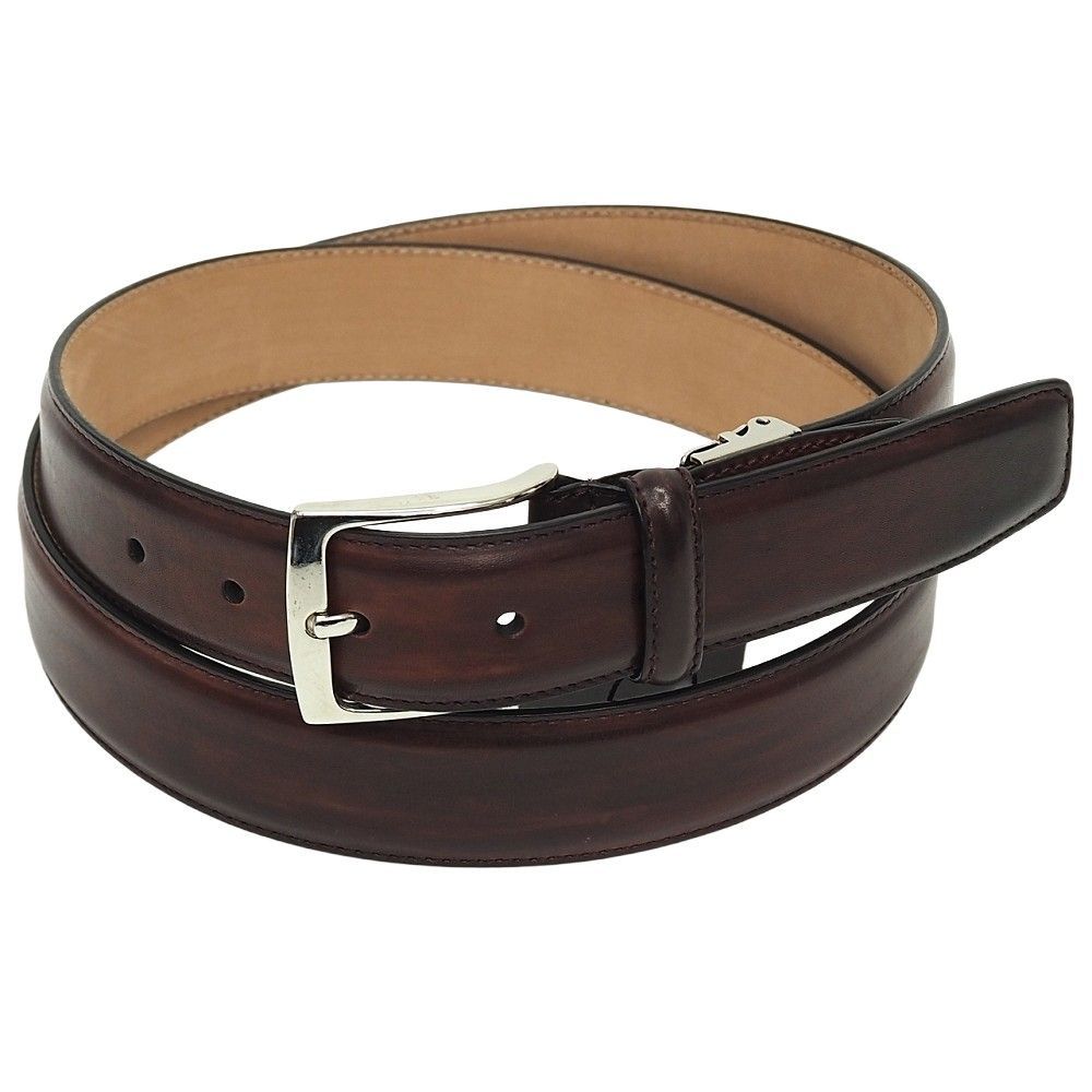 E06750 新品 MAGNANNI レザーベルト 【サイズ：FREE】 未使用品 MAGNANNI レザーベルト 【サイズ：FREE】 ボルドー