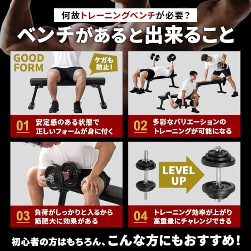 リーディングエッジ フォールディング フラットベンチ 折りたたみ 耐荷重300 kg トレーニングベンチ ダンベル トレーニング器具 LE FFB 2 レッド f 43 d 0438