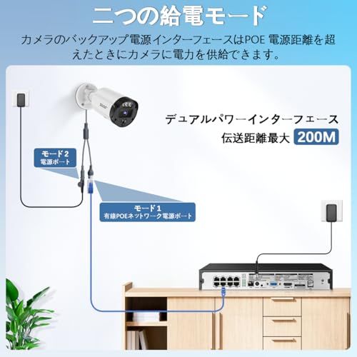  800万画素 双方向通話 130°超広角 有線 防犯カメラ poe 防犯カメラセット 屋内 屋外防犯カメラセット防犯カメラ poe給電 監視カメラ 録画機セット b 64115 a 3 その他 キッチン 食器