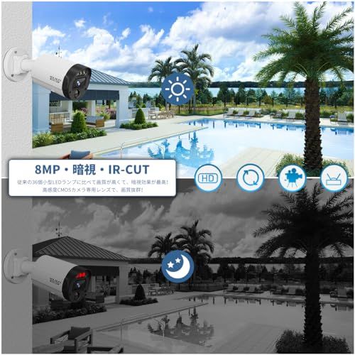 poe 防犯カメラセット