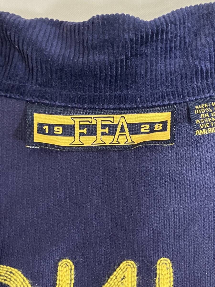 90-00s FFA ジャケット XL ネイビー コーデュロイ ILLNOIS SERENA 破れ