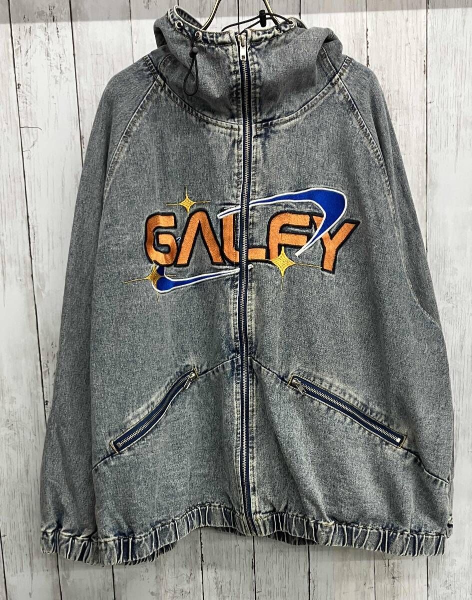 GALFY ダーティーデニムフードジャケット ガルフィー デニムジャケット
