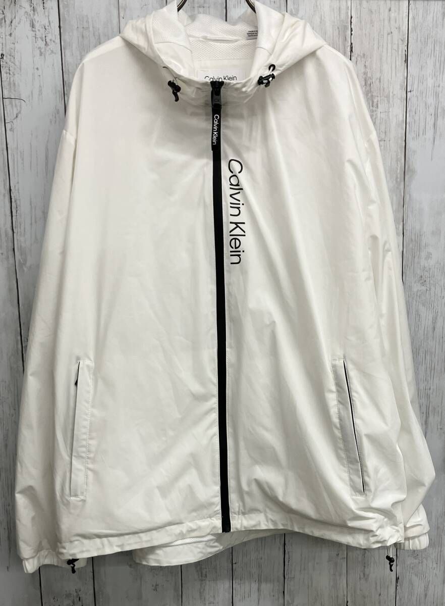 calvin klein マウンテンパーカー カルバンクライン フーデットジャケット ホワイト