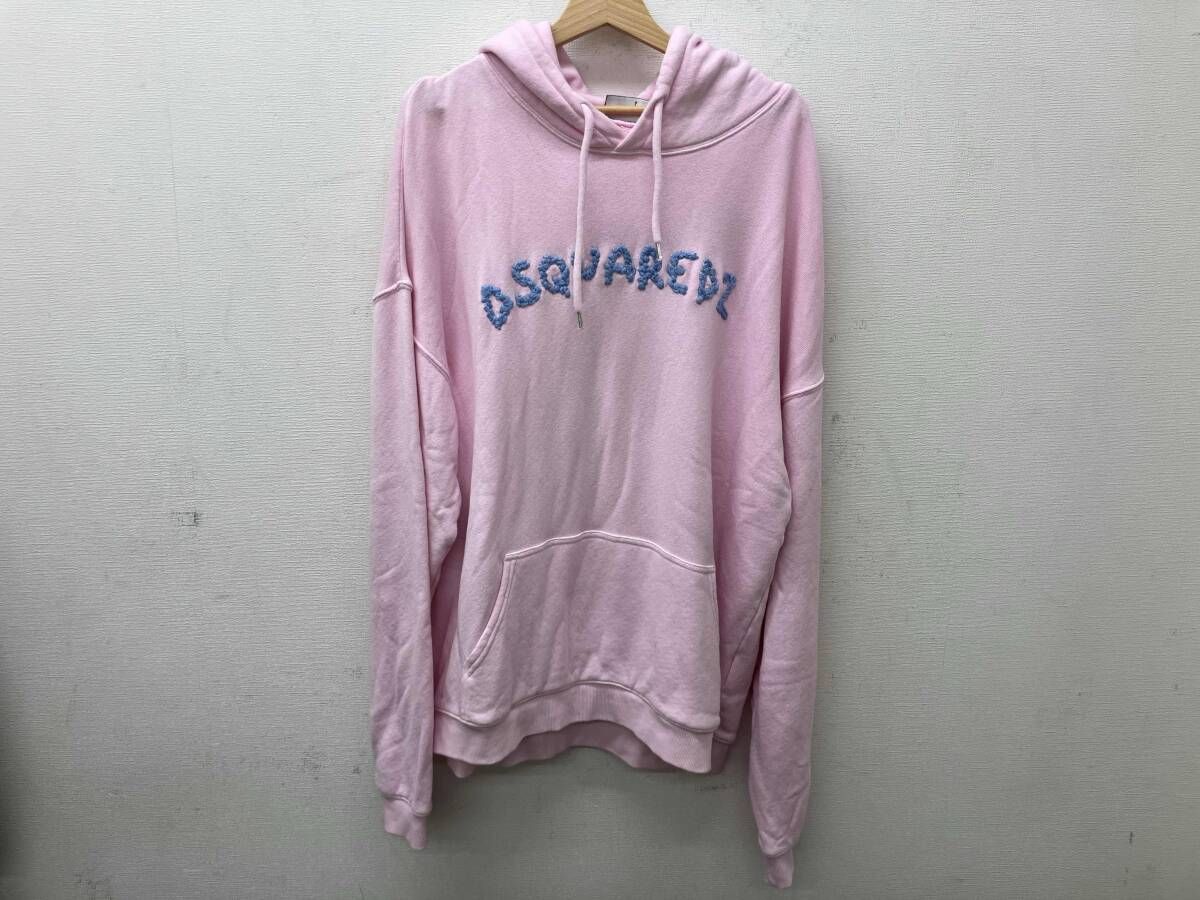 メンズ DSQUARED2 ディースクエアード EMBROIDERED DOODLE LOGO HOODIE 