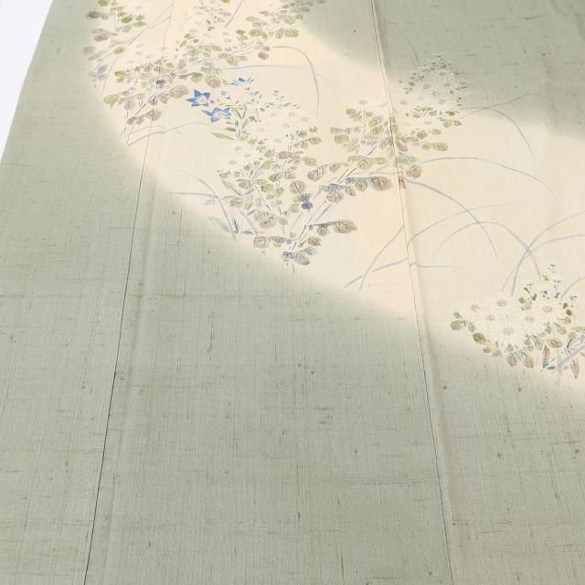 ✾まめ藤✾美品 正絹 着物 作家物落款“飾り立てずに華を持つ菊や桔梗の
