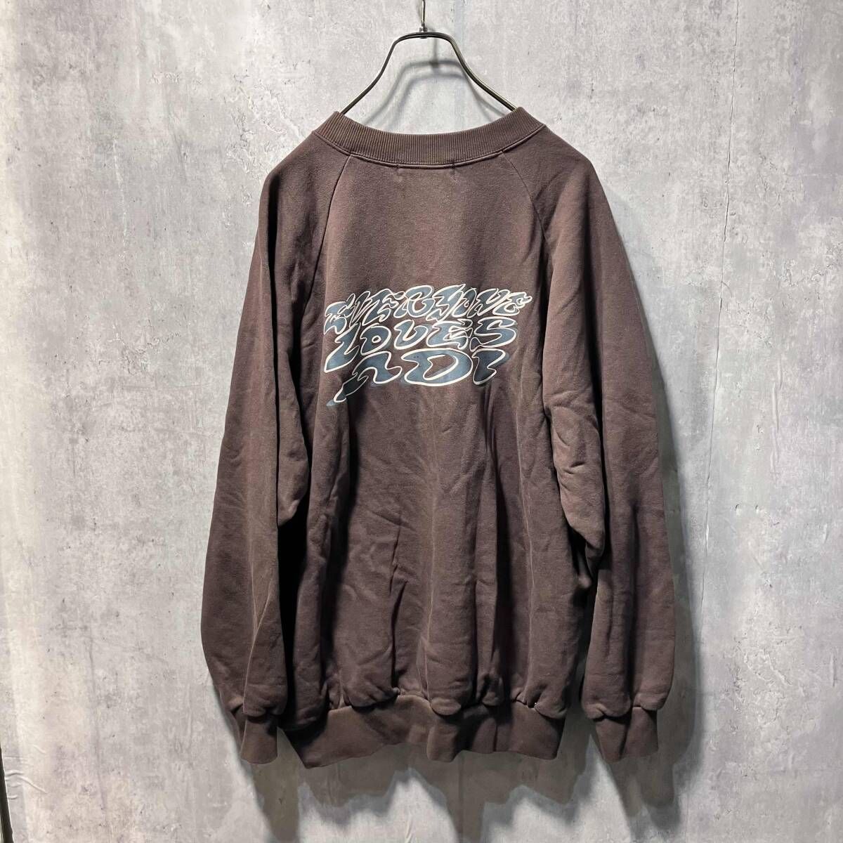 everyone LOVES ADI CREW NECK SWEATSHIRT サイズL ブラウン