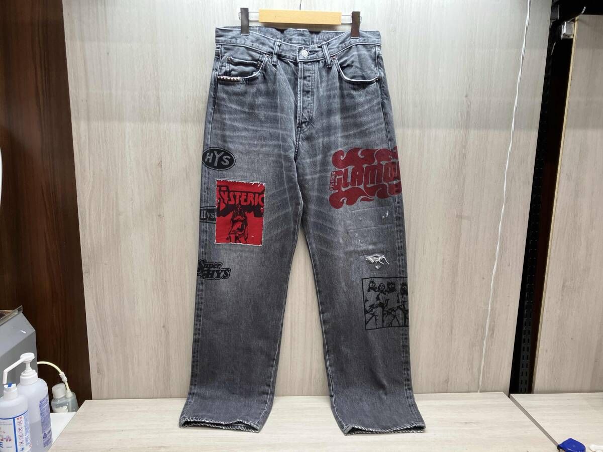 GLAMOUR KINKY JEANS ブラック ジーンズ 32