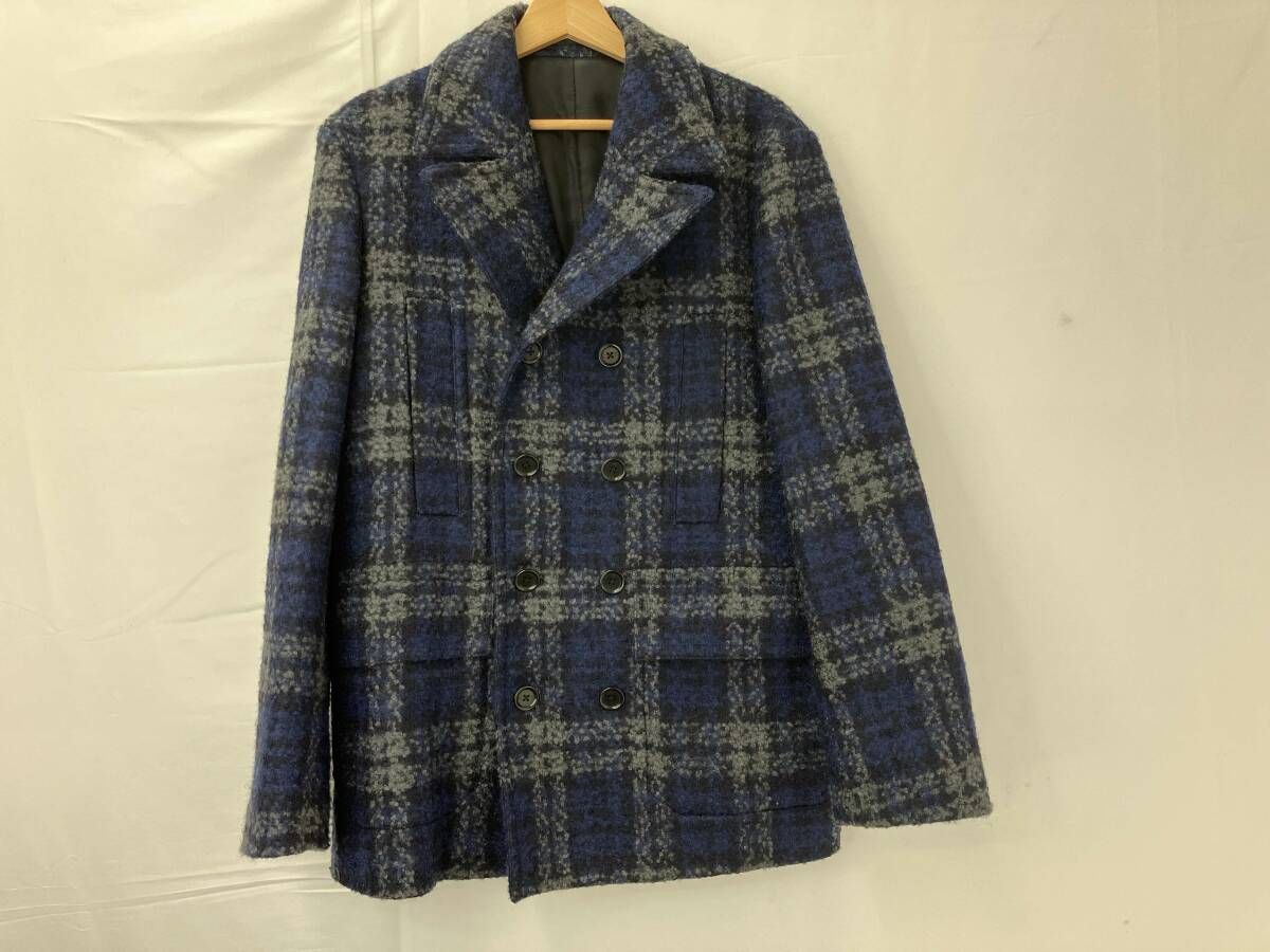 ポールスミス　タータンチェック　ピーコート　L Paul Smith ポールスミス ピーコート チェック柄 サイズL メンズ