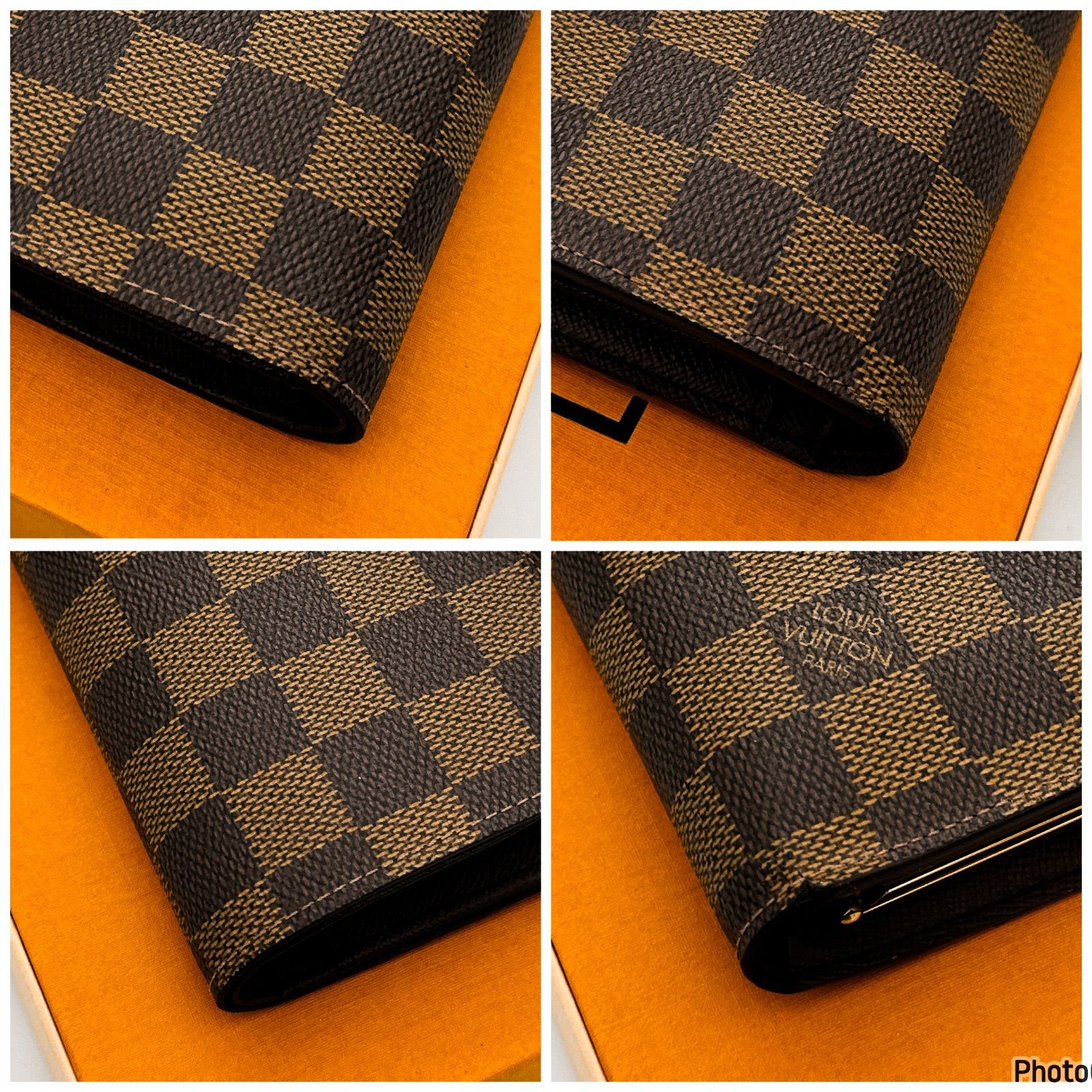 ✨超美品✨新型✨ルイ ヴィトン ヴィエノワ ダミエ　エベヌ がま口　二つ折り財布 ルイヴィトン✨ダミエ エベヌ✨ヴィエノワ✨がま口✨二つ折り財布