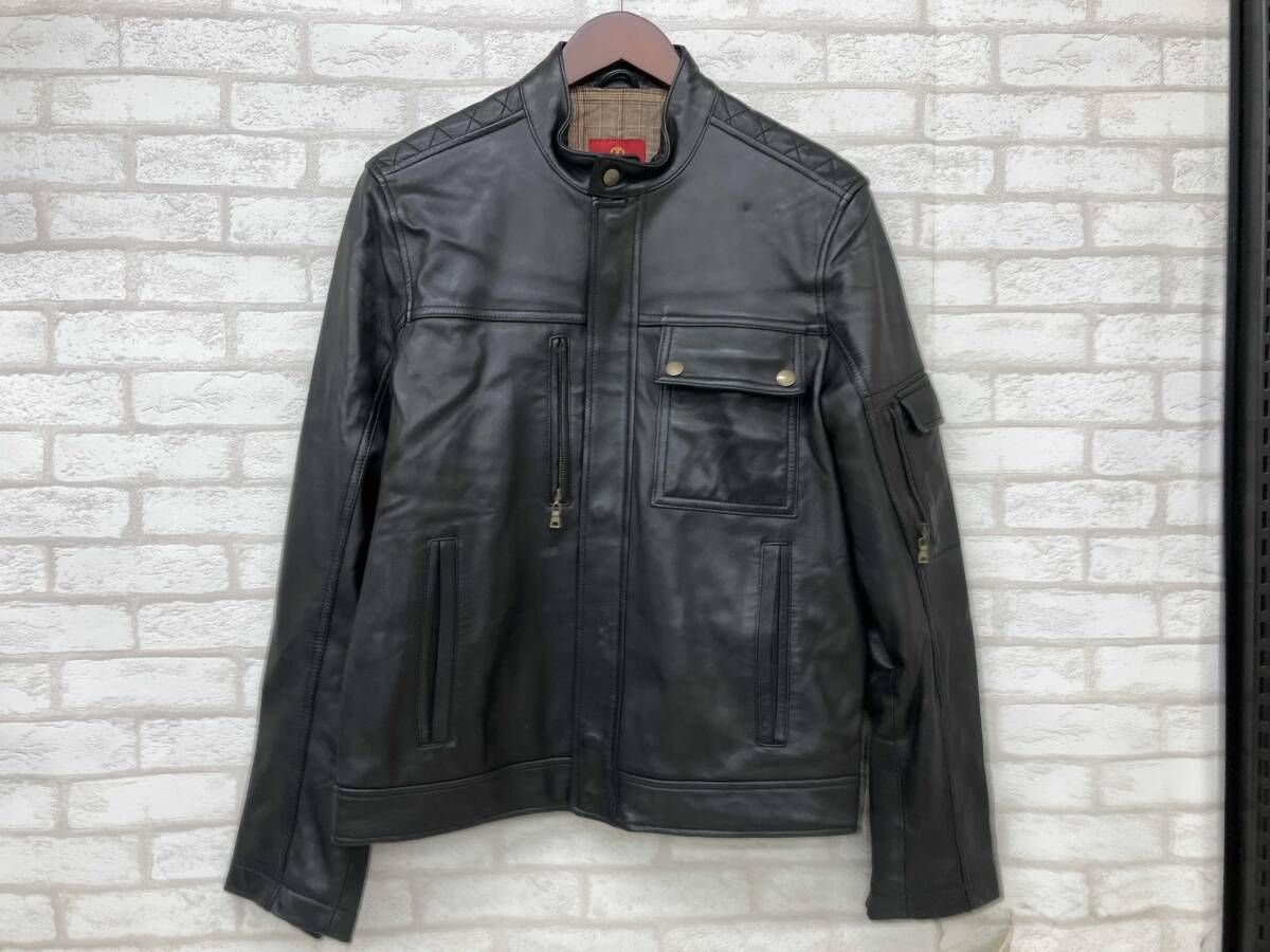 COLE HAAN 6030 コール ハーン その他レザージャケット メンズ ブラック size S ラムスキン