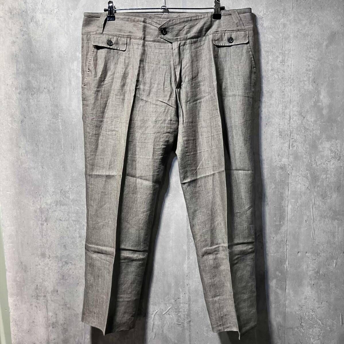 DOLCE&GABBANA archive linen pants リネンセンタープレスパンツ 