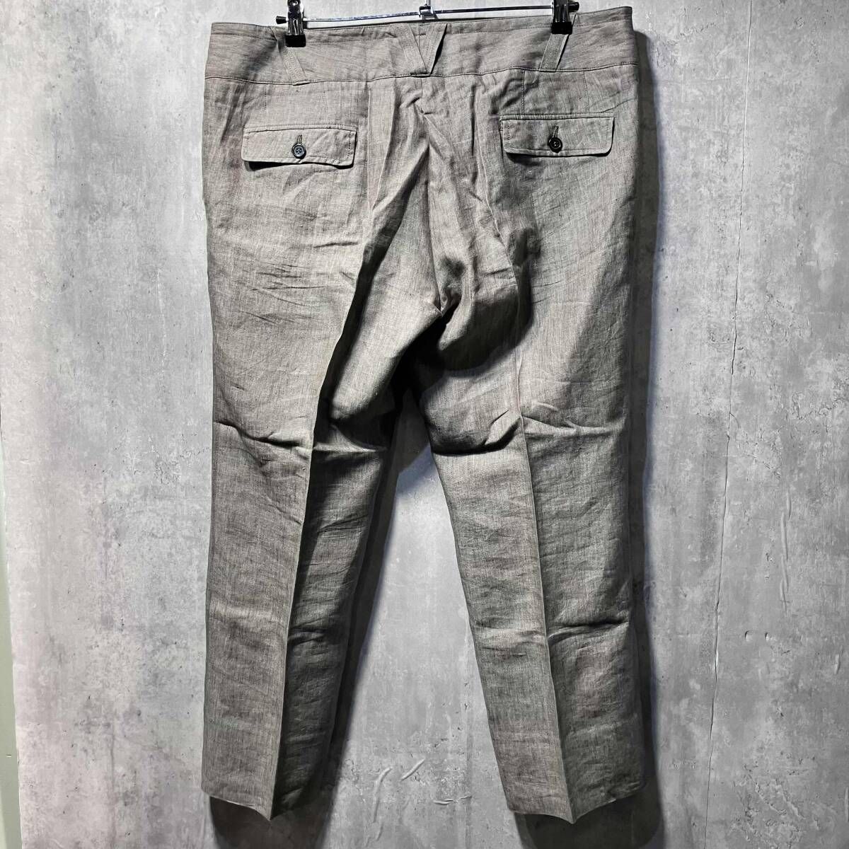 DOLCE&GABBANA archive linen pants リネンセンタープレスパンツ