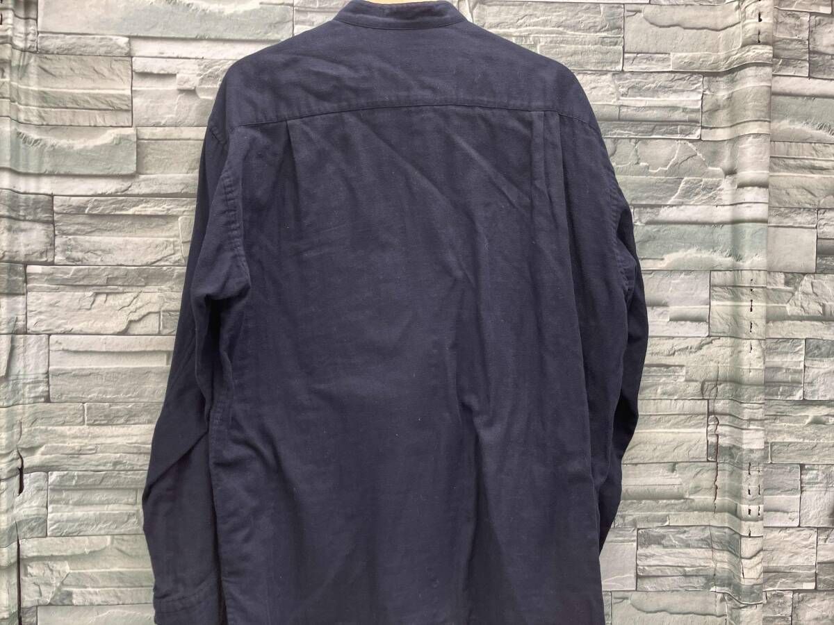 ISSEY MIYAKE MEN/長袖シャツ/ME12FJ592/ノーカラー/NVY/Lサイズ