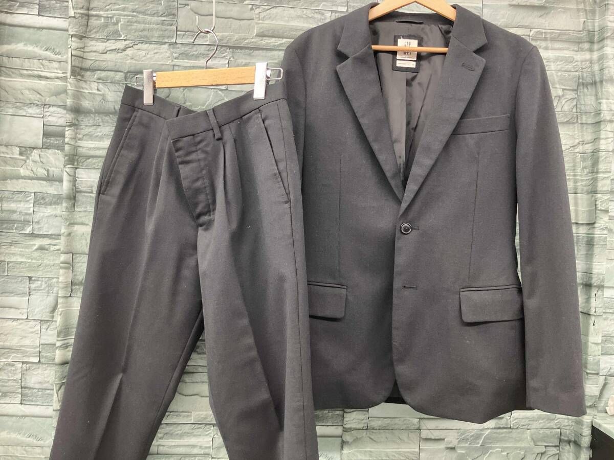 GAP上下セット テーラードジャケット AMI AIexandre Mattiussiコラボ Sサイズ 黒 ギャップ アミ アレクサンドル マテュッシ