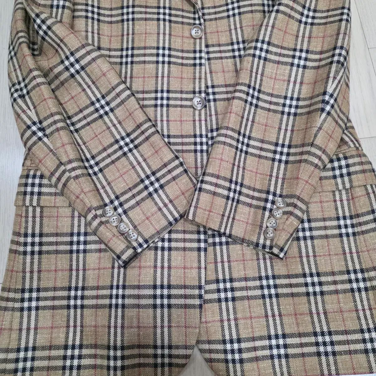 バーバリー 正規品 ウールシルク ノヴァチェック ジャケット - メルカリ