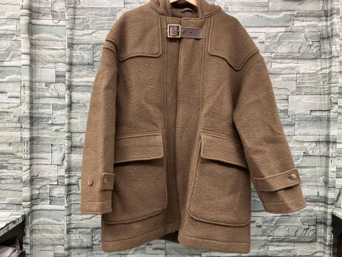 ブラック A 19 C 01 CO Organic Suffolk Melton ダッフルコート Mサイズ カーキ マーカウェア