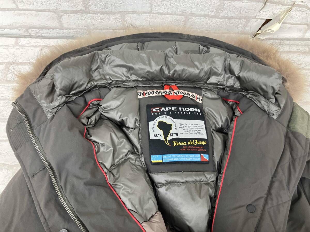 CAPE HORN TIERRA SRL ケープホーン ダウンジャケット カーキ ファー
