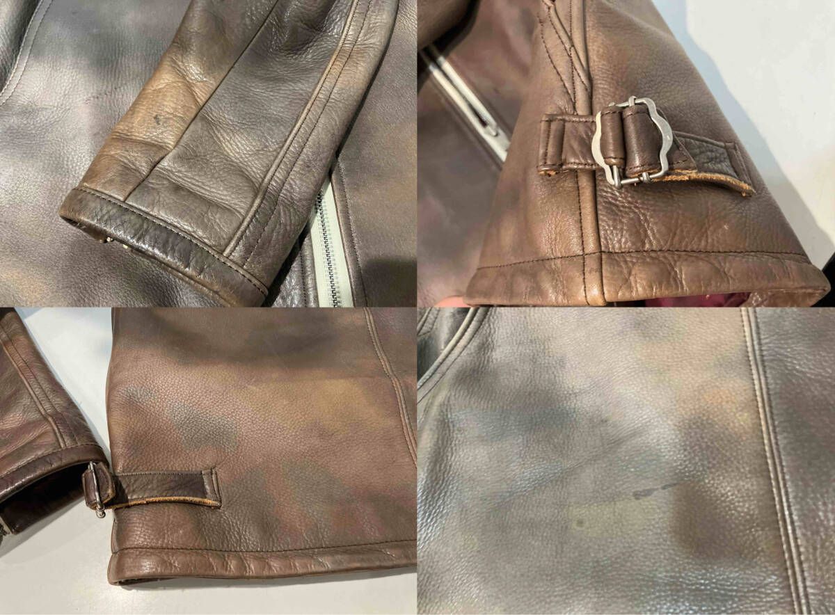 Varde77(バルデセブンティセブン) ノーカラー レザージャケット VR15AW