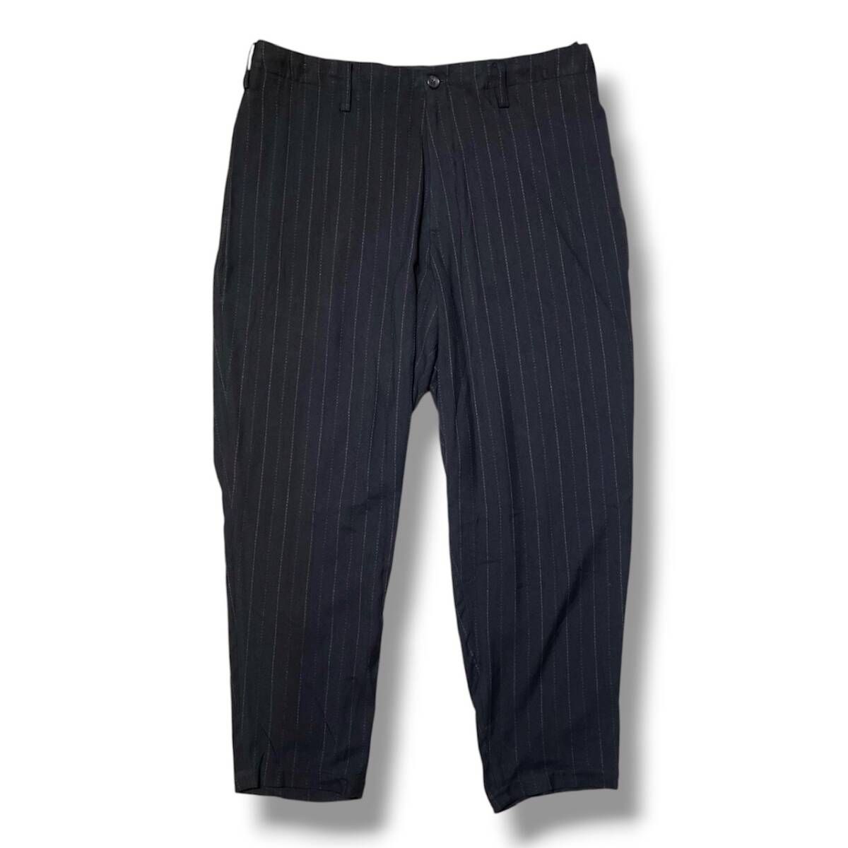 25 ss Y s for men MP-P 80-204 stripe rayon slacks ストライプレーヨンスラックス ブラック サイズ3 ワイズフォーメン