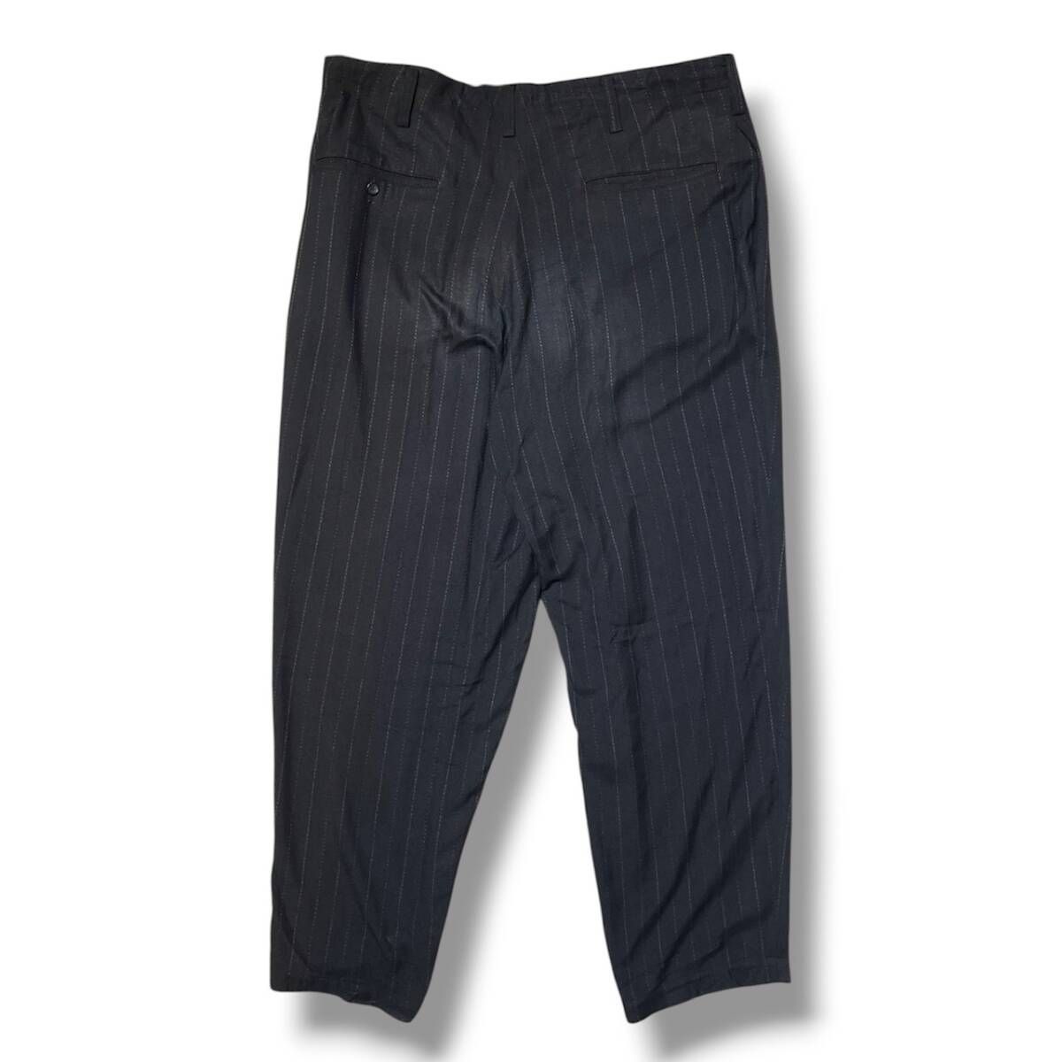 25 ss Y s for men MP-P 80-204 stripe rayon slacks ストライプレーヨンスラックス ブラック サイズ3 ワイズフォーメン