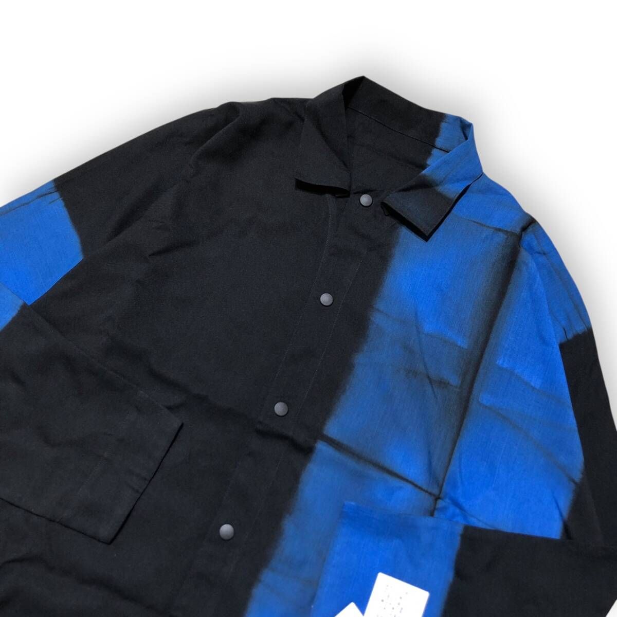 24ss IM MEN ISSEY MIYAKE ITAJIME SHIRT LA41FJ130 サイズ3 ブルー