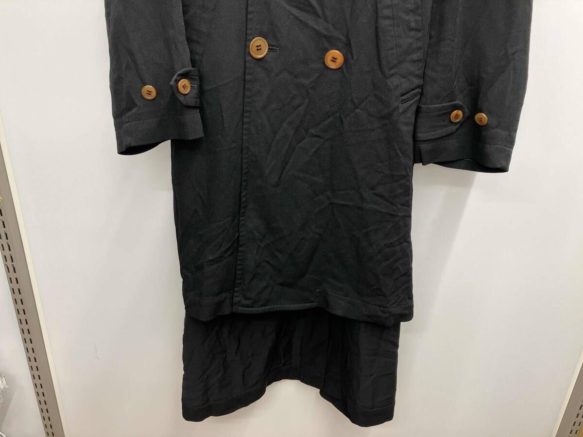 BLACK COMME des GARCONS ブラックコムデギャルソン ポリ縮絨 トレンチ