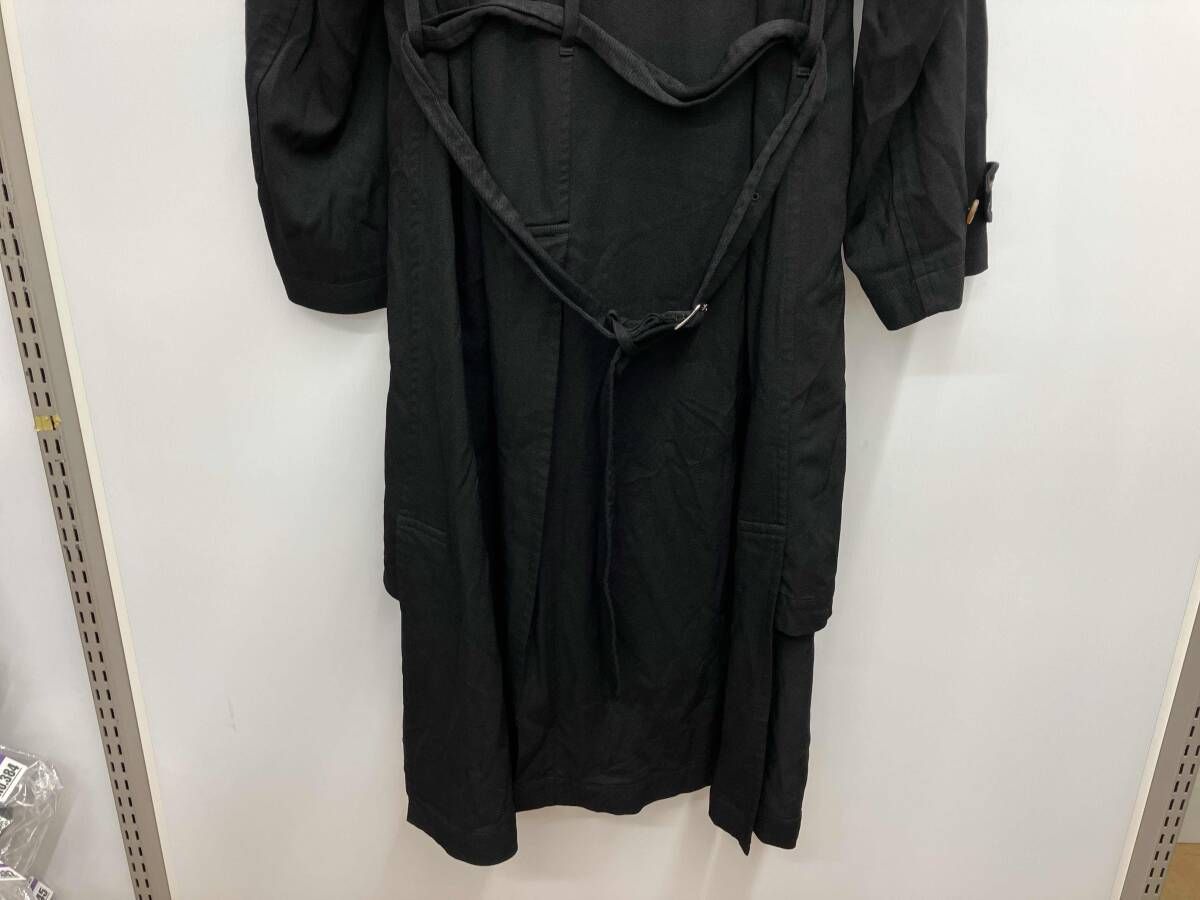 BLACK COMME des GARCONS ブラックコムデギャルソン ポリ縮絨 トレンチ