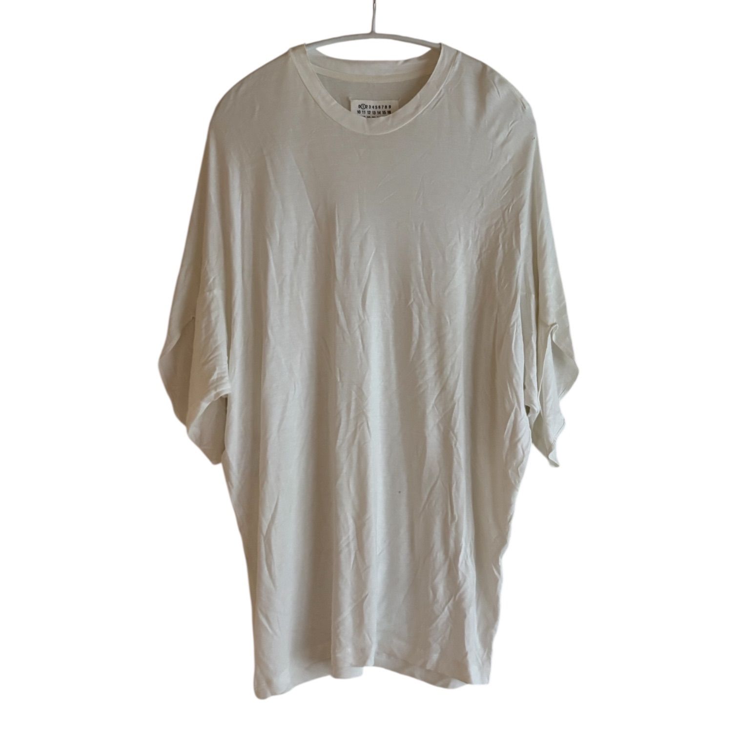 DD122 Maison Martin Margiela マルジェラ Tシャツ カットソー オーバーサイズ ホワイト メンズ Lサイズ