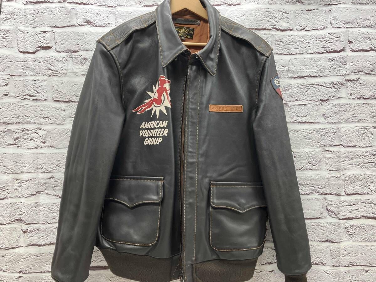 AVIREX A-2/G1 FLYING TIGERS 6111042 ホースハイド 表記サイズL