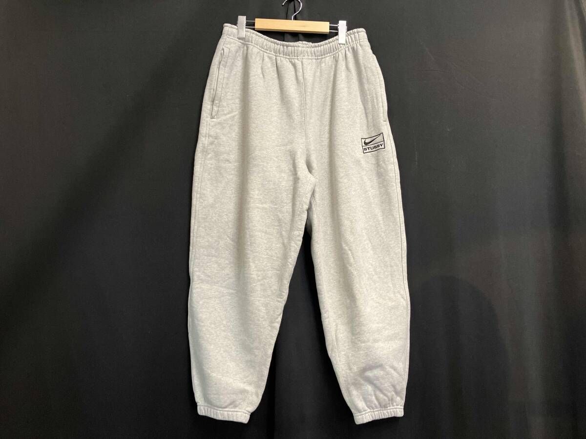 NIKE x STUSSY ナイキ ステューシー スウェットパンツ FN 5232 050 裏起毛 グレー XL